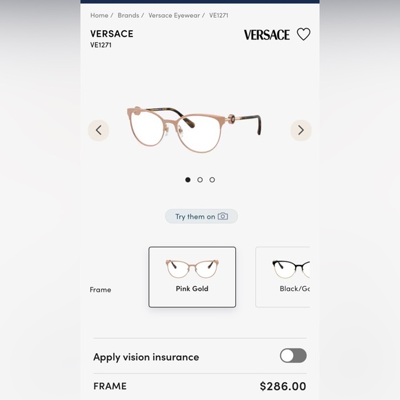 Versace Gold-Tone Eyewear - Picture 4 of 6